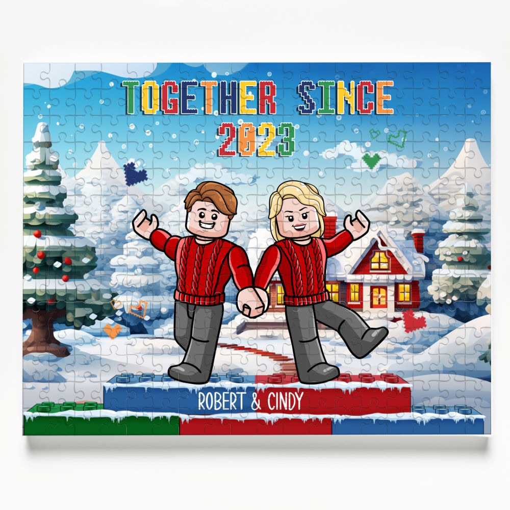 Personalized Puzzle - Jigsaw Puzzle Personalized - Together Since 2024 - Couple Christmas Gift (1)_6