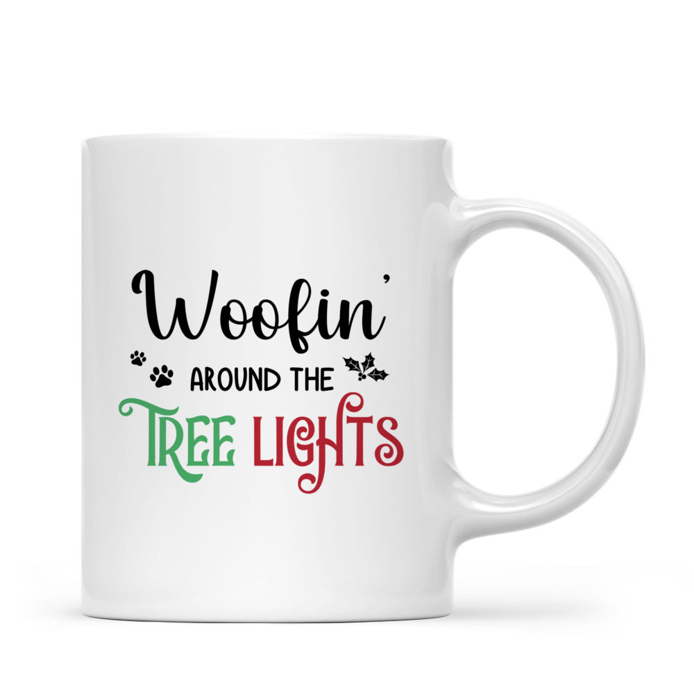 Personalized Mug - Christmas Dog Mug - Christmas Boston Terrier Dog with Christmas Lights_2