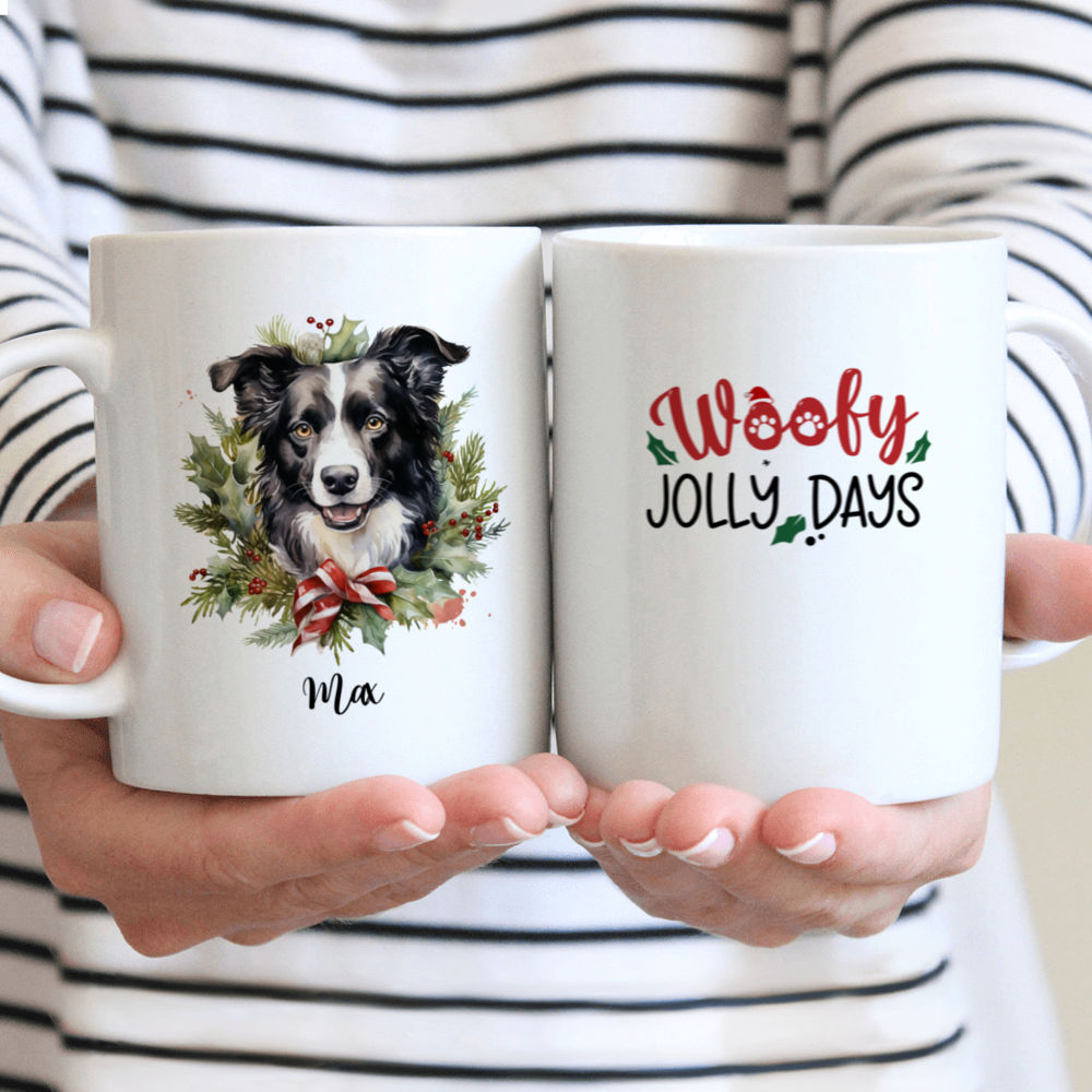 Peek-A-Boo Mug Border Print Dog