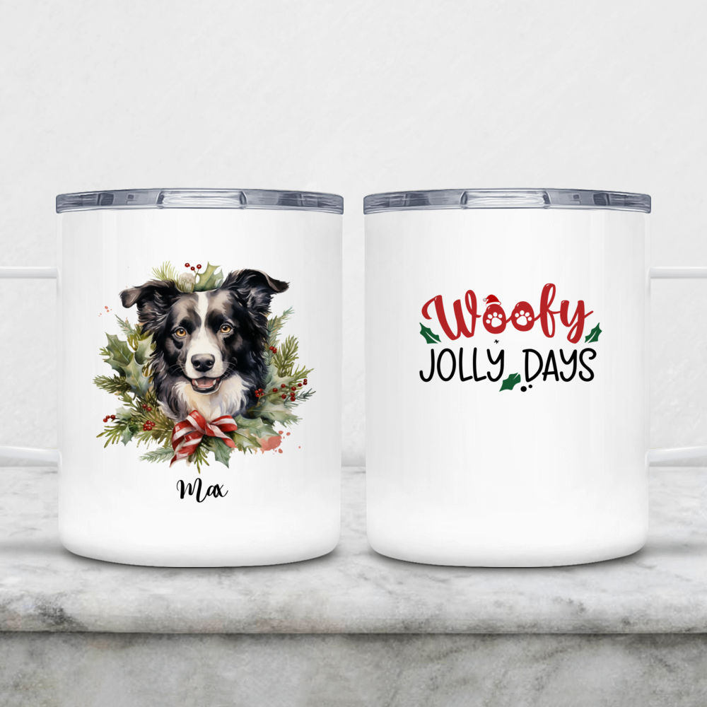 Peek-A-Boo Mug Border Print Dog