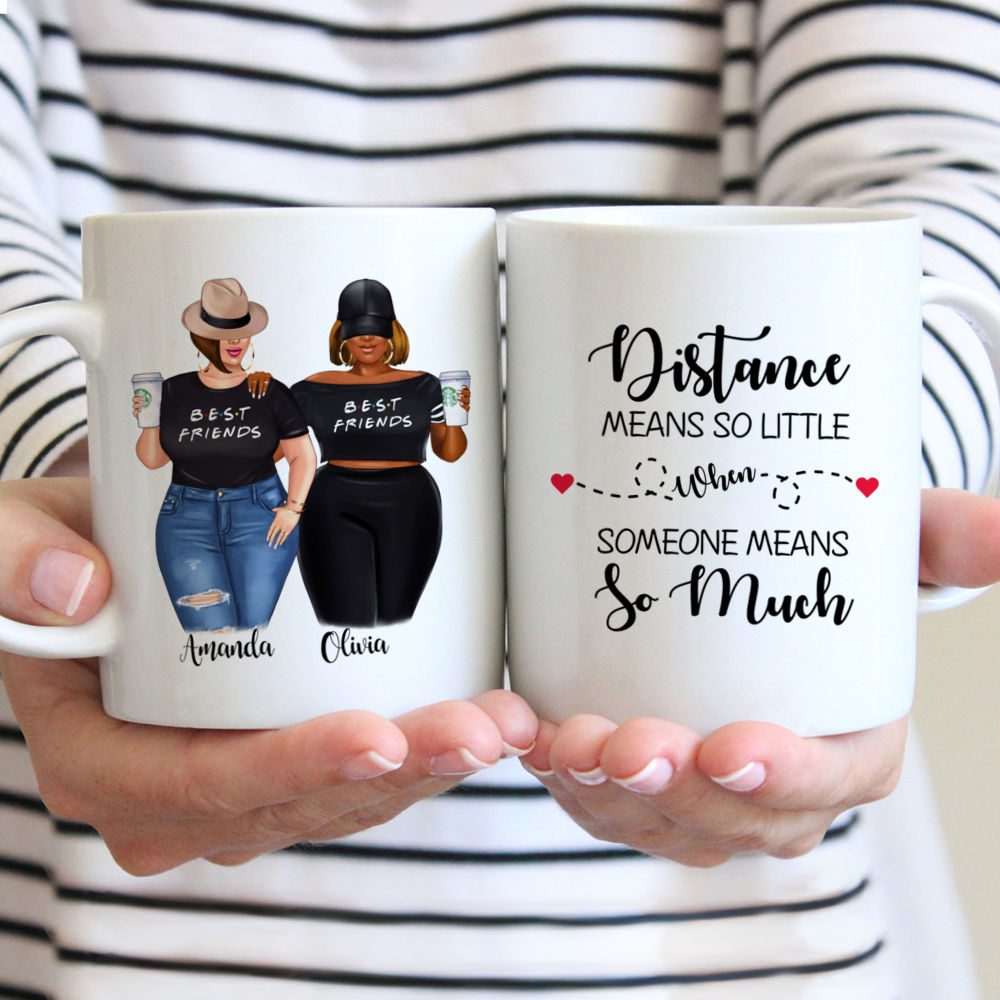 GOSSBY Personalized Custom Mug (4 sisters) Distance Means So Little When  Someone Means So Much. Custom Sister Mug from Sister, Sister Coffee Mug  with