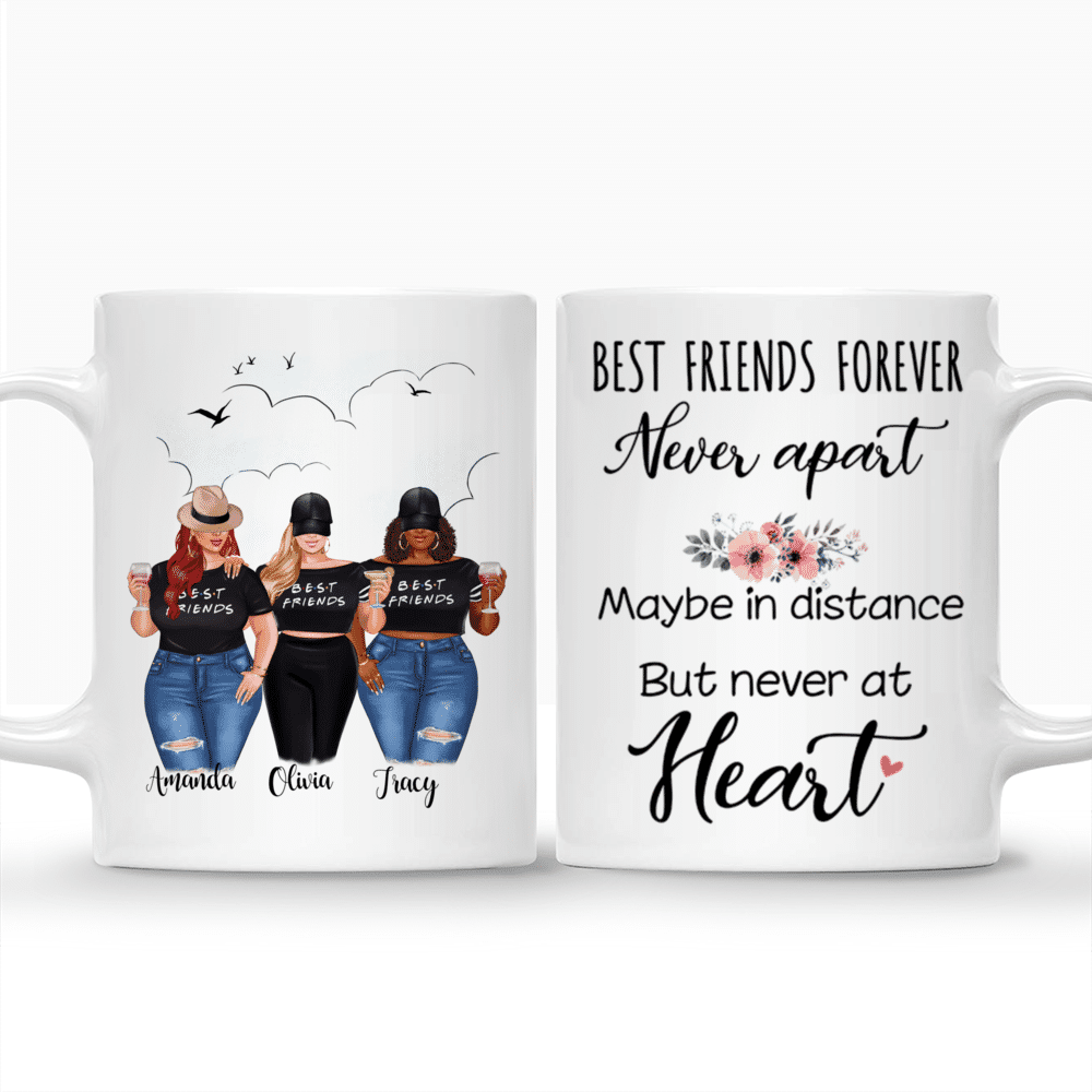 Personalized Mug - Topic - Personalized Mug - 2/3 Girls - Best Friends forever, never apart. Maybe in distance but never at heart._3