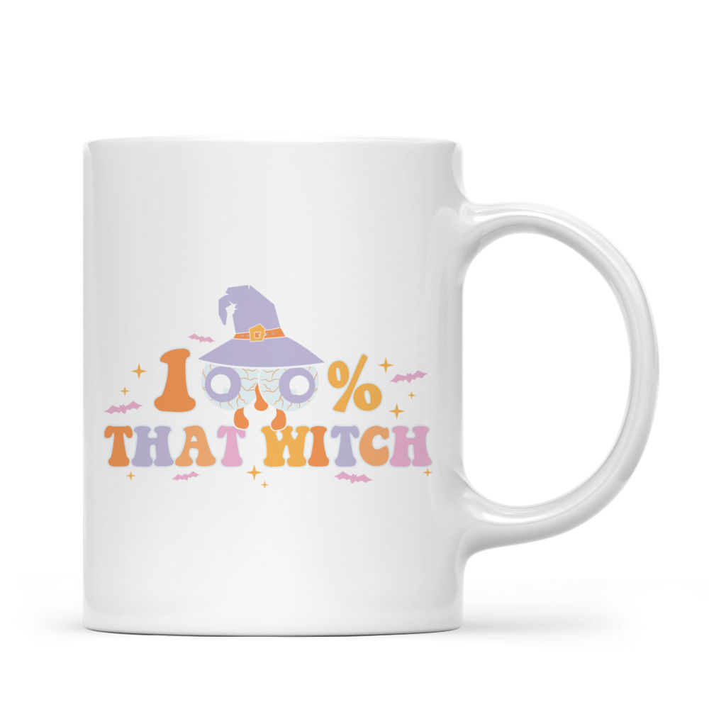 Halloween Mug - Happy Halloween Mug, Funny Cat Witch Mug 35227_2