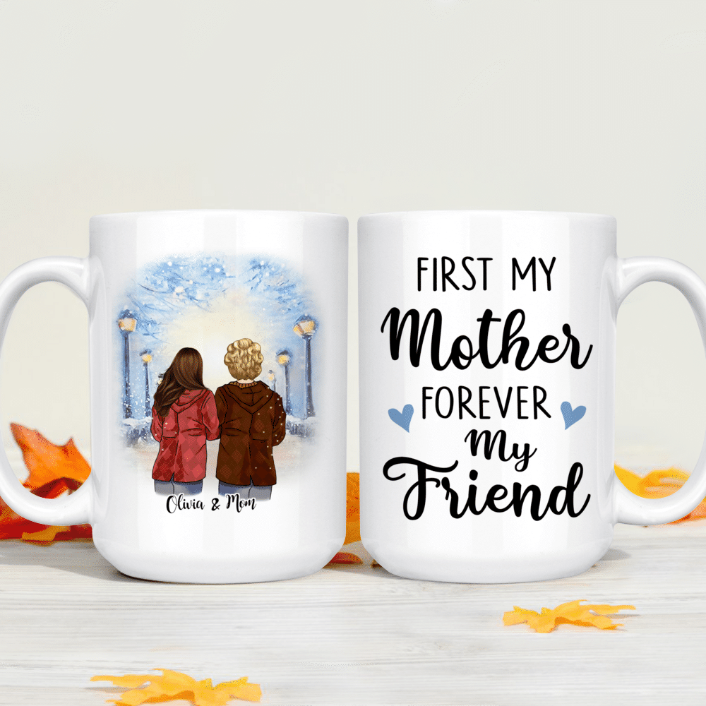 Mother And Daughter Best Friend For Life Mug - Accent Mug - Custom Clipart  To My Mom Mug From Daughter Little Girl