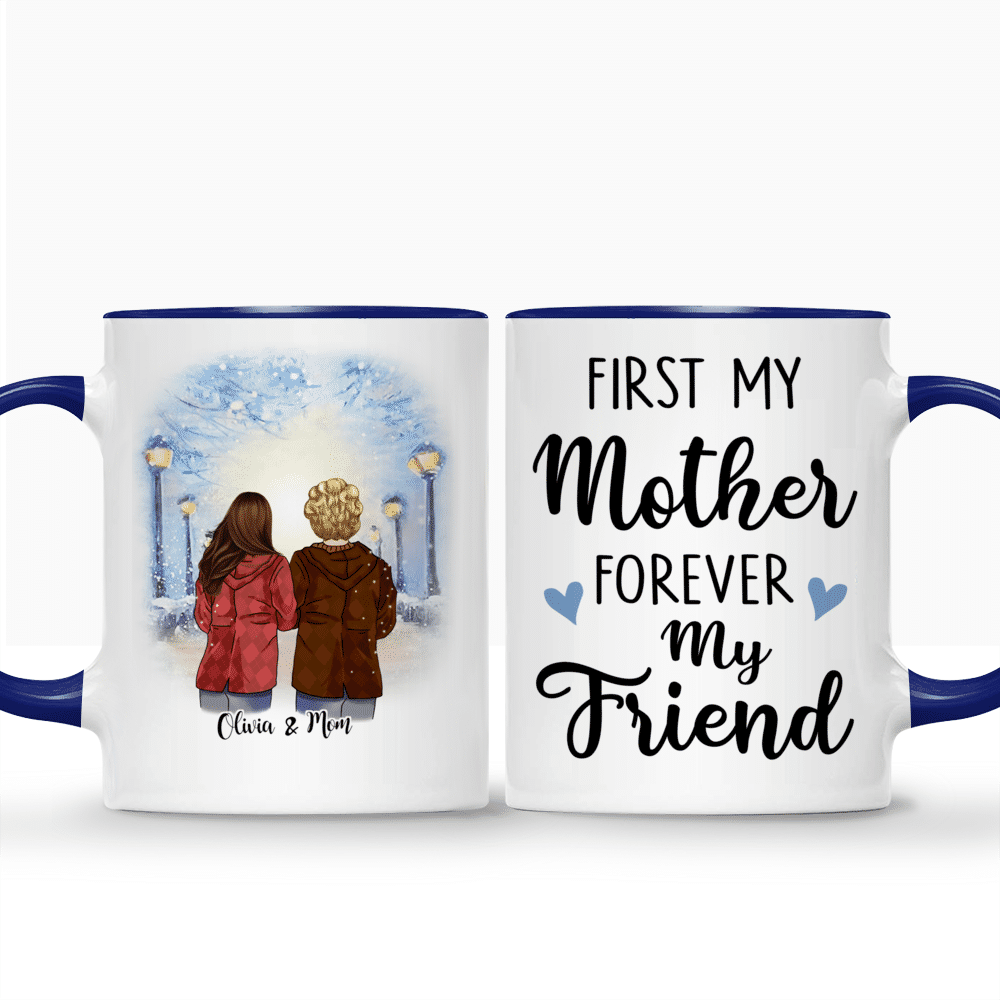 Mother And Daughter Best Friend For Life Mug - Accent Mug - Custom Clipart  To My Mom Mug From Daughter Little Girl