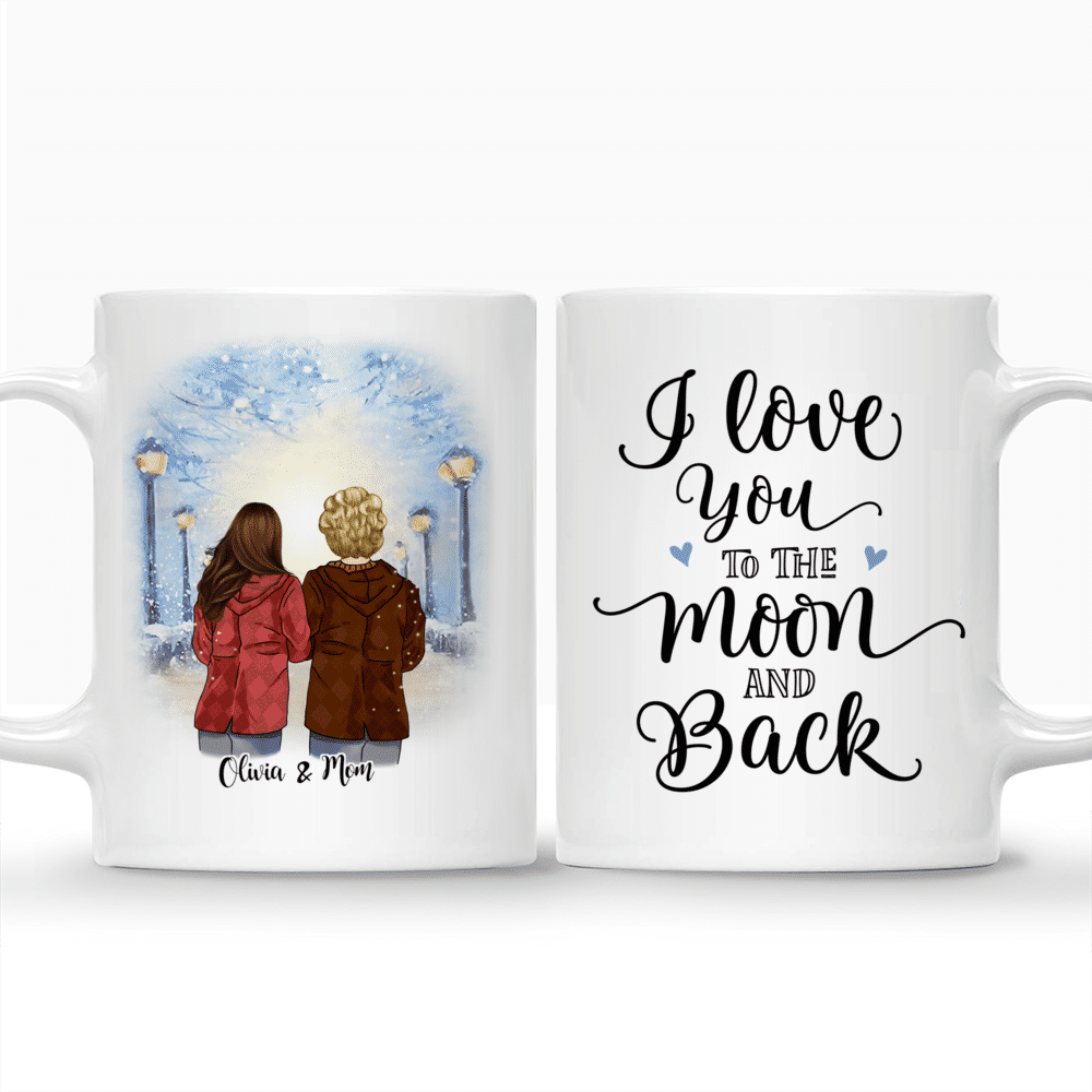 Personalized Mug - Mother and Daughter - I Love You To The  Moon And Back_3