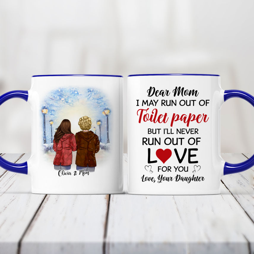 Dear Mum Thanks for Putting Up with A Spoiled Coffee Mug, Mom Mother Tea Cup, Novelty Present for Parents Mom from Daughter Son, Women Mom Gifts for