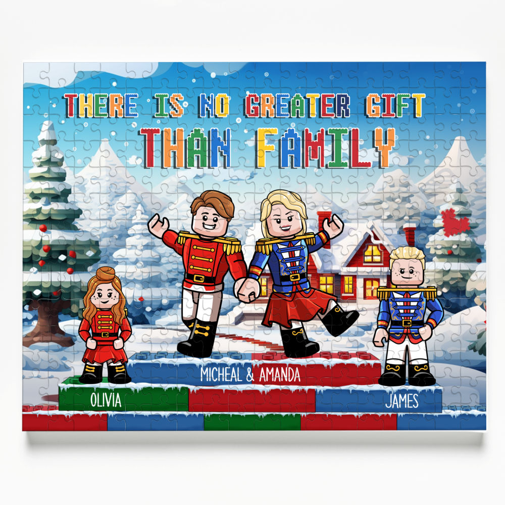 Personalized Puzzle - Personalized Jigsaw Puzzles - There is no Greater Gift than Family - Figure Family Christmas Together_7