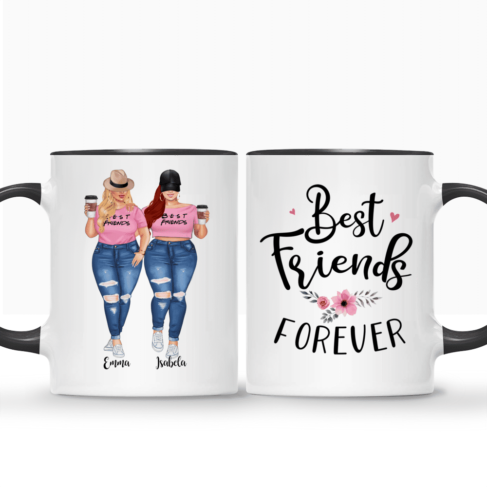 Personalized Mug - 2 Pink Girls - Best Friends Forever