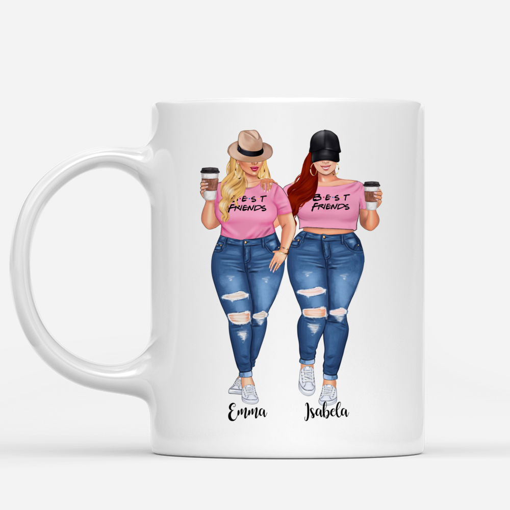 Personalized Mug - Topic - Personalized Mug - 2 Pink Girls - Best Friends Forever Never Apart Maybe In Distance But Never At Heart_1