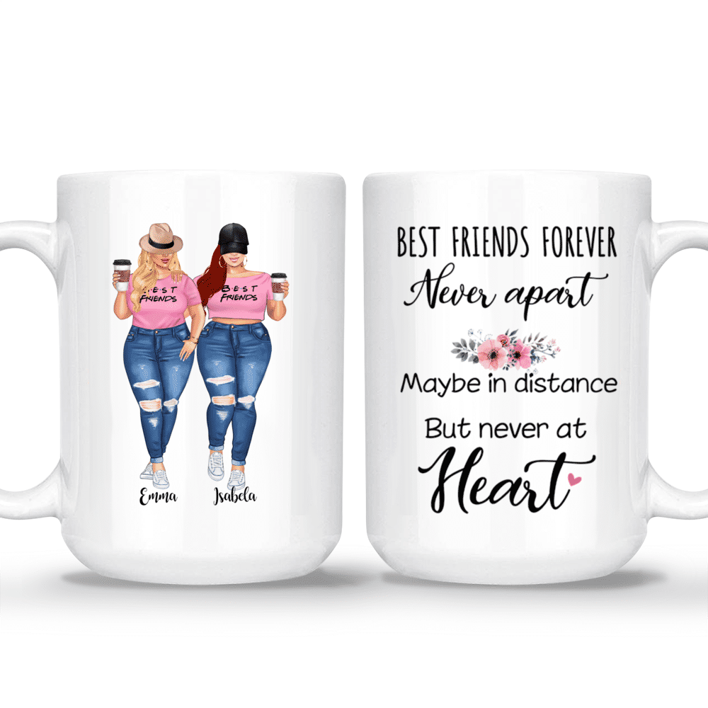 Personalized Mug - 2 Pink Girls - Best Friends Forever