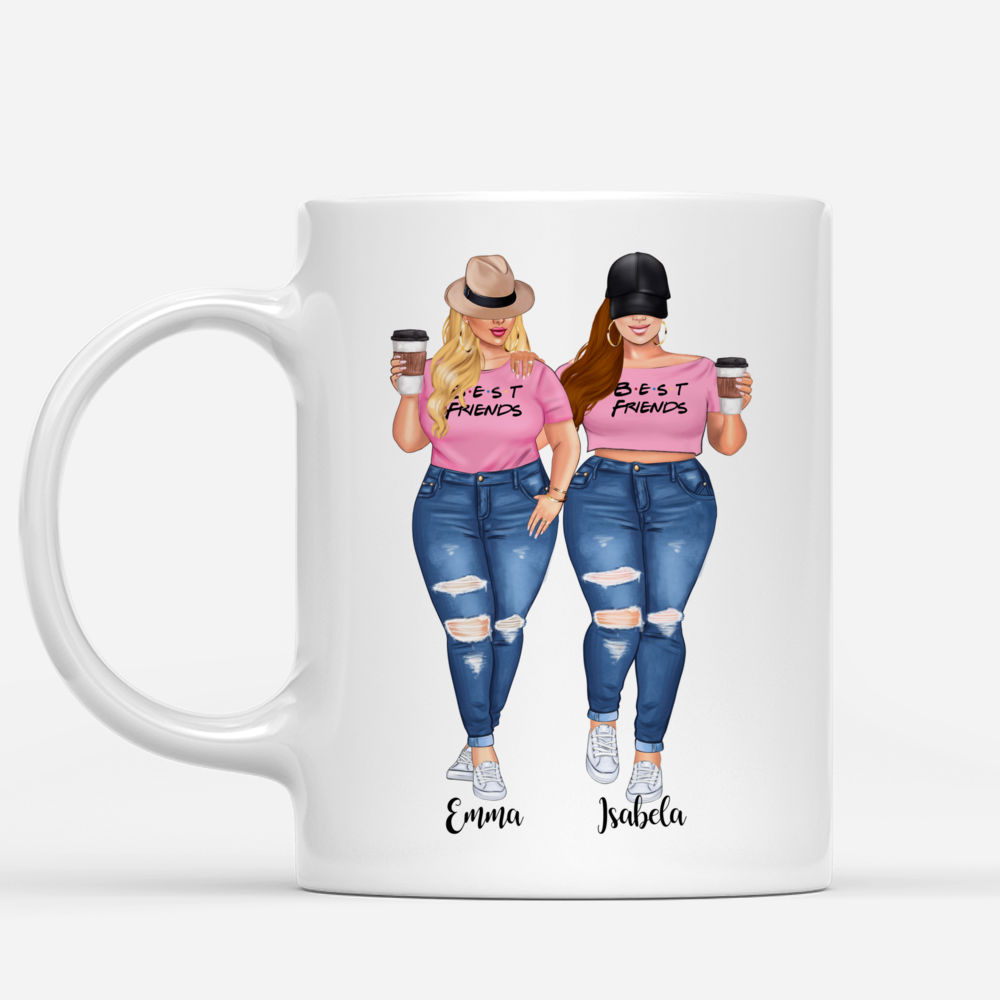 Personalized Mug - Topic - Personalized Mug - 2 Pink Girls - Because Of You I Laugh A Little Harder Cry A Little Less And Smile A Lot More_1