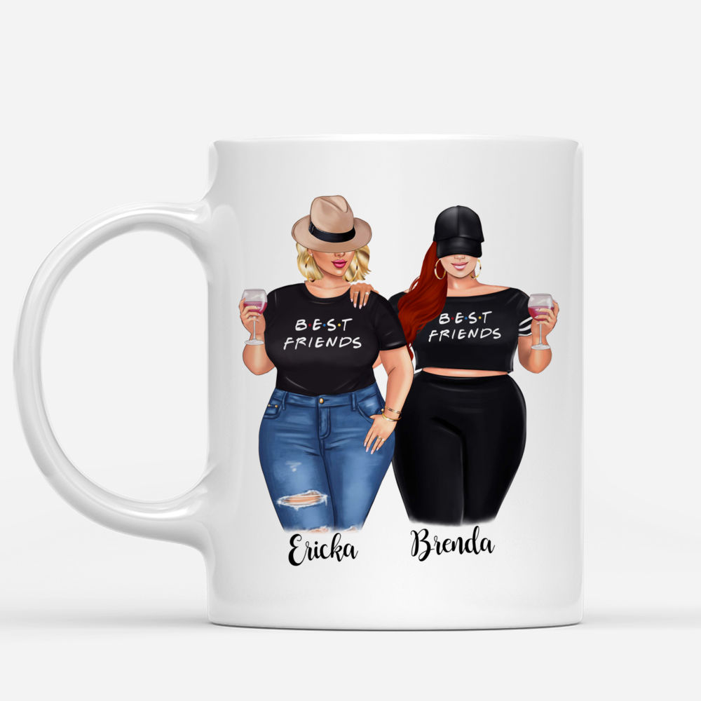 Personalized Mug - Topic - Personalized Mug - 2/3 Curvy Girls - Not Sisters By Blood But Sisters By Heart_1