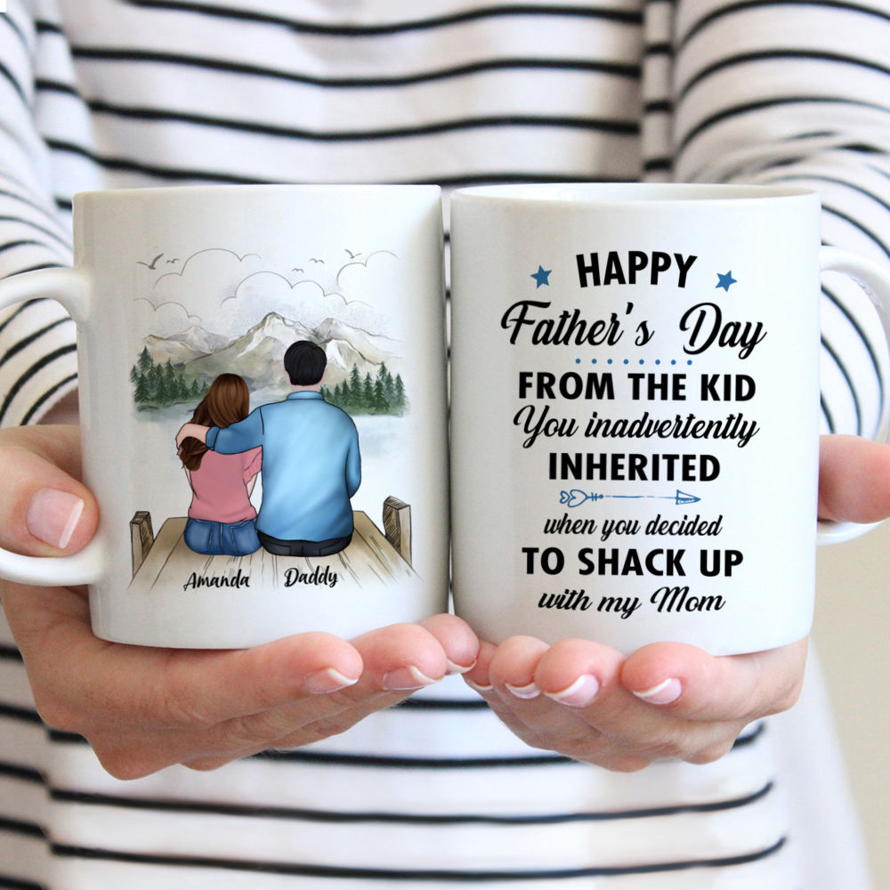 Topic - Personalized Mug - Father and Daugther - Happy Fathers day from the kid you inadvertently inherited when you decided to shack up with my mom