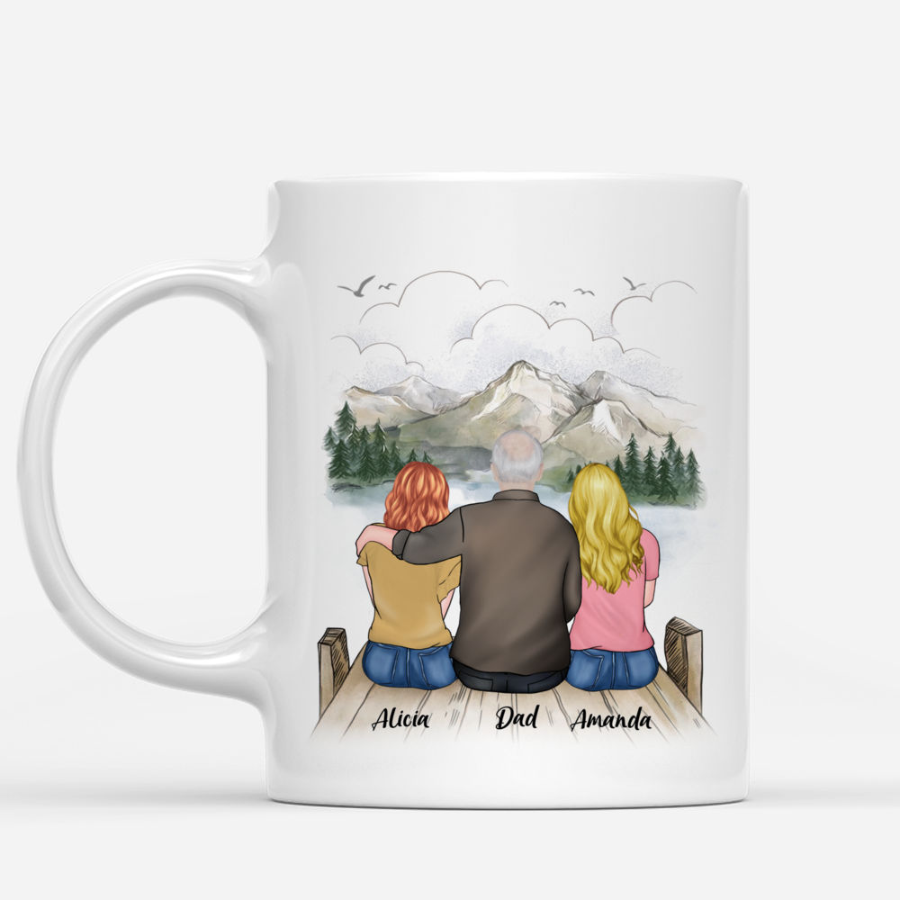 Father & 2 Daughters Custom Cups - Dad, no matter what life throws at you._1