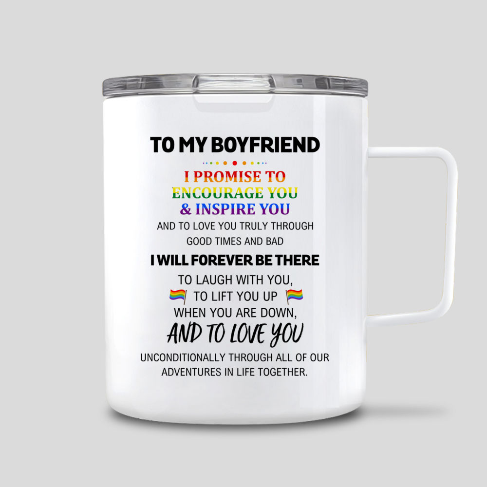 To my boyfriend Promise Encourage Inspire Street, Customized mug, Anni -  PersonalFury