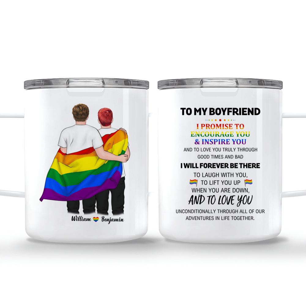 To my boyfriend Promise Encourage Inspire Street, Customized mug, Anni -  PersonalFury