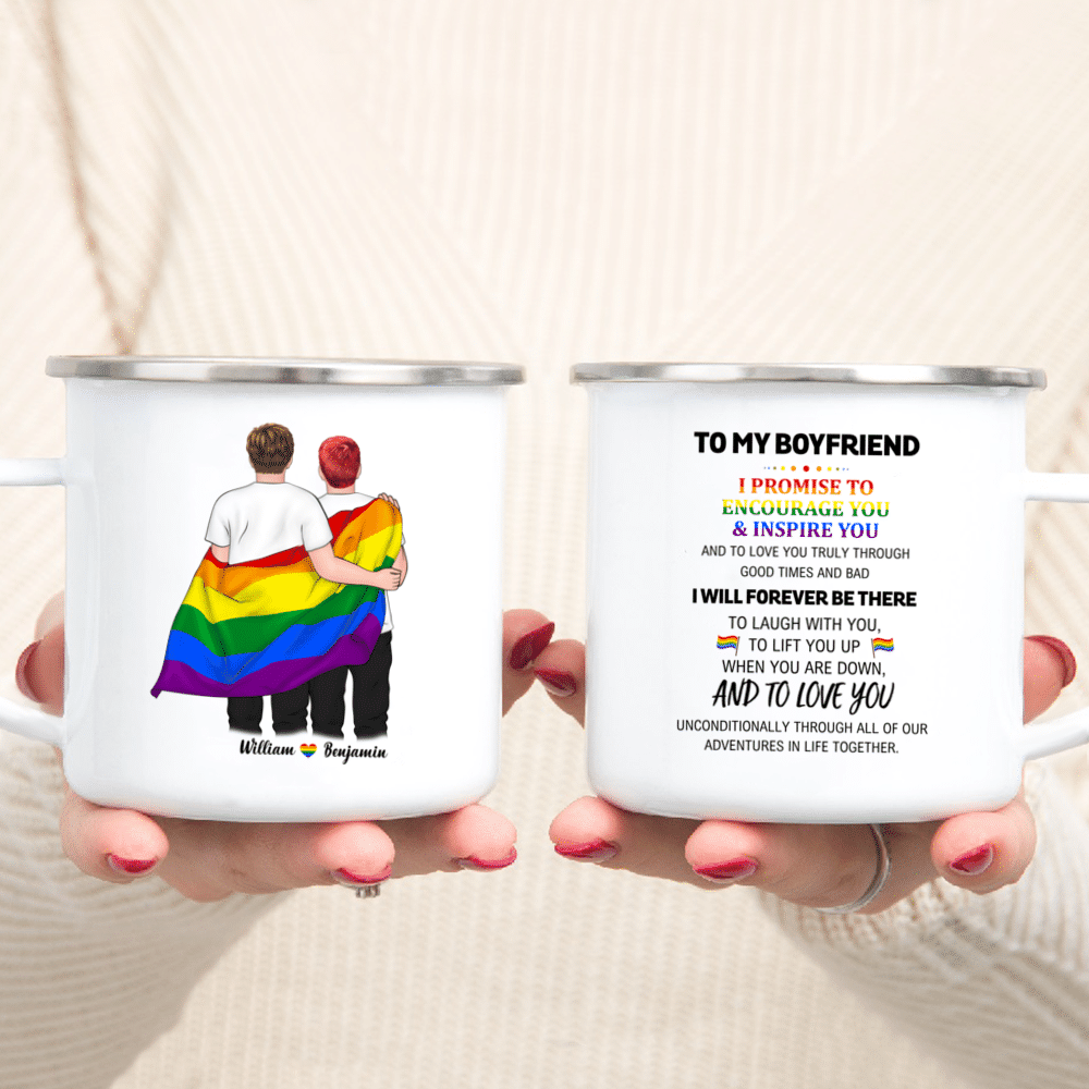 To my boyfriend Promise Encourage Inspire Street, Customized mug, Anni -  PersonalFury