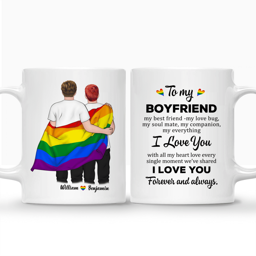 Topic - Personalized Mug - LGBT - To My Boyfriend my best friend - my love bug, my soul mate, my companion, my everything - Personalized Mug_3