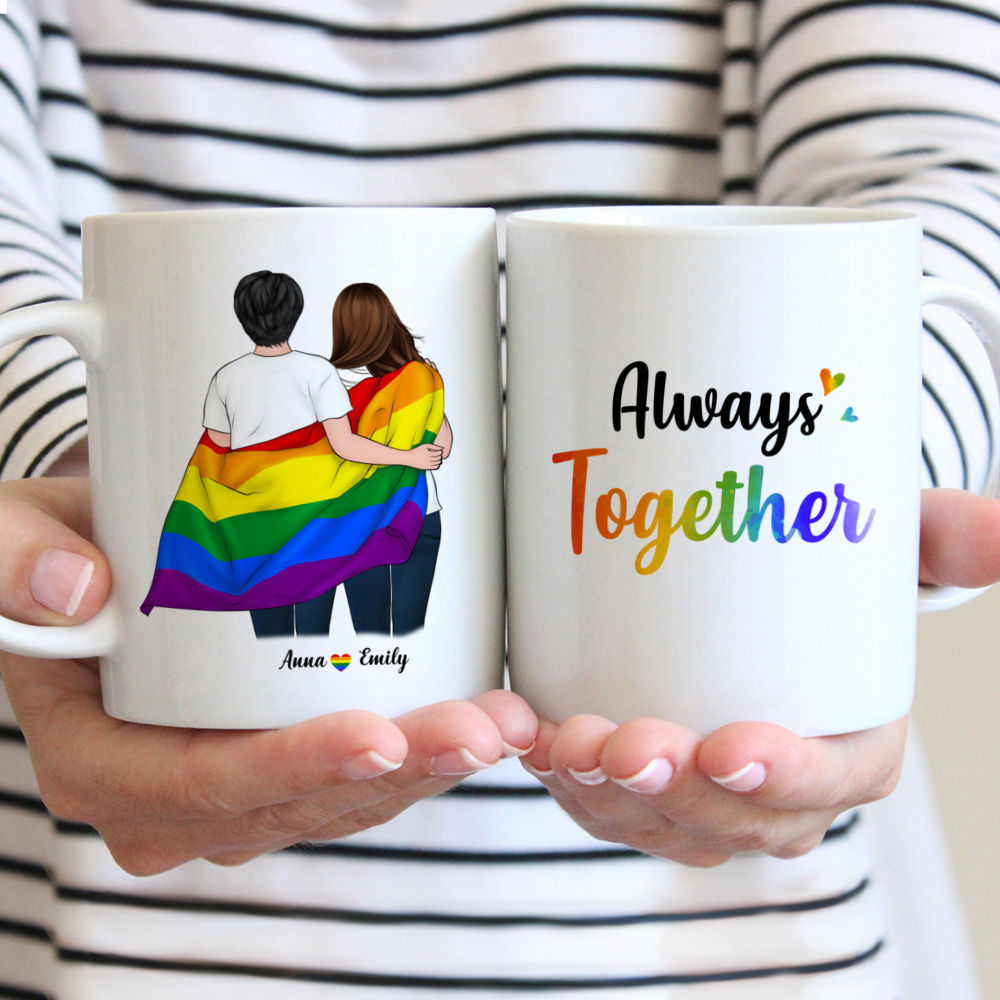 Personalized Mug - LGBT Couple - Always Together - Valentine's Day Gifts, Couple Gifts, Couple Mug