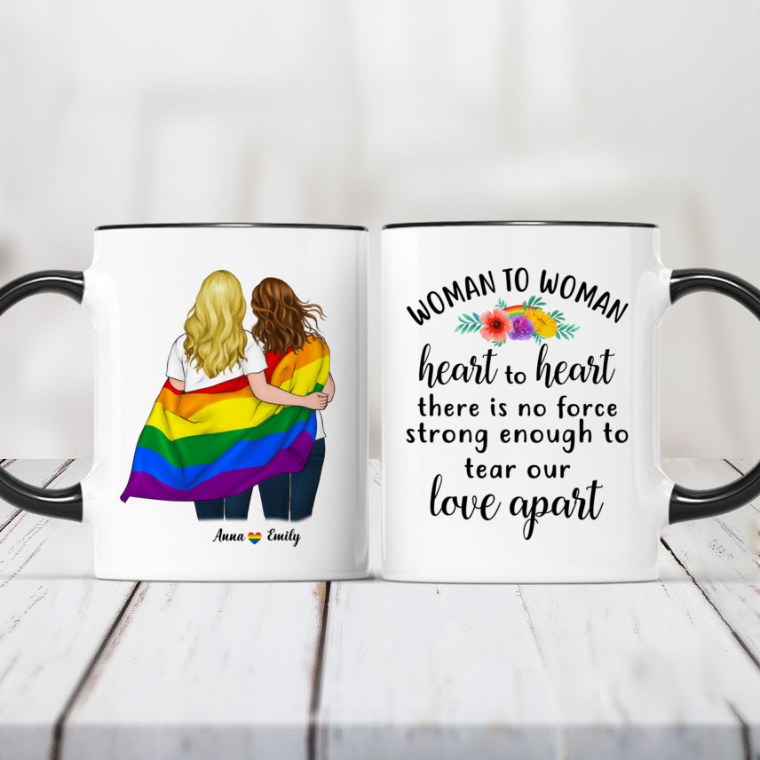 Lady Human Right Unbreakable Rainbow LGBT Pride Month Mug 11oz 