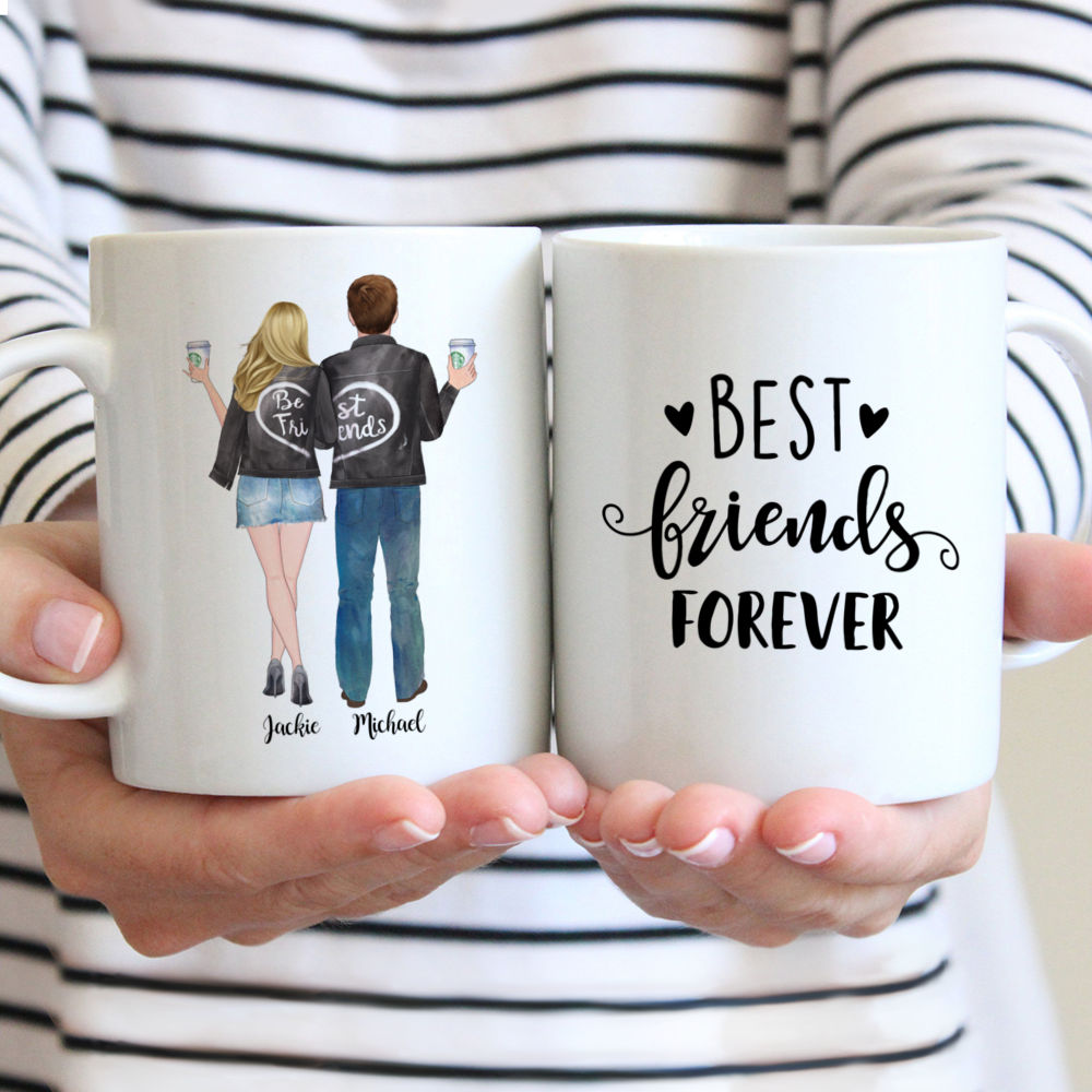 Topic - Personalized Mug - Male & Female - Best Friends Forever - Personalized Mug