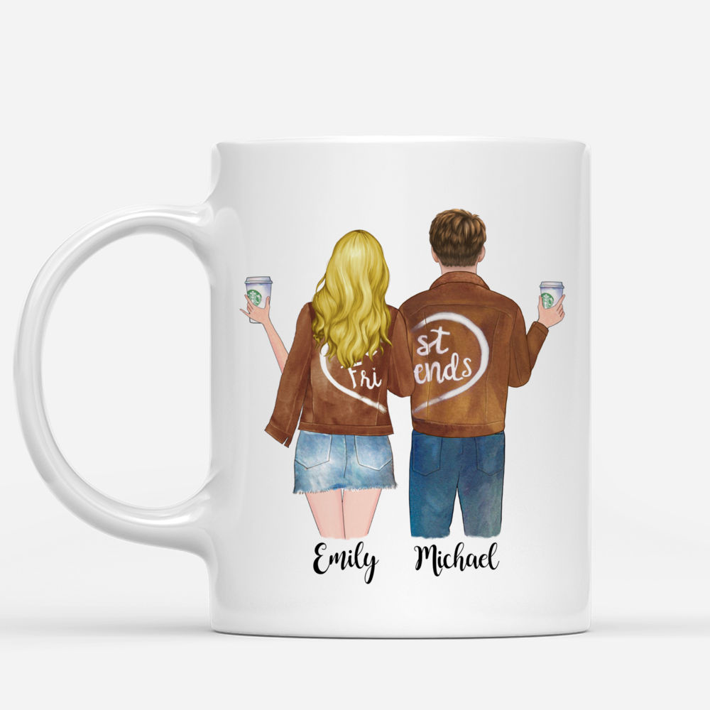 Personalized Mug - Topic - Personalized Mug - Male & Female - Brown Jacket - Best Friends Forever_1