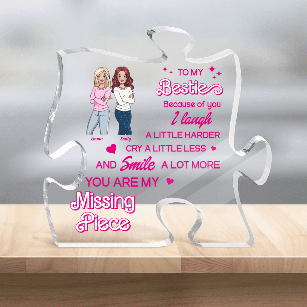 Personalized Besties Puzzle Acrylic Plaque - Up to 5 Besties - Best Gift For Friends/Bestie main image 0