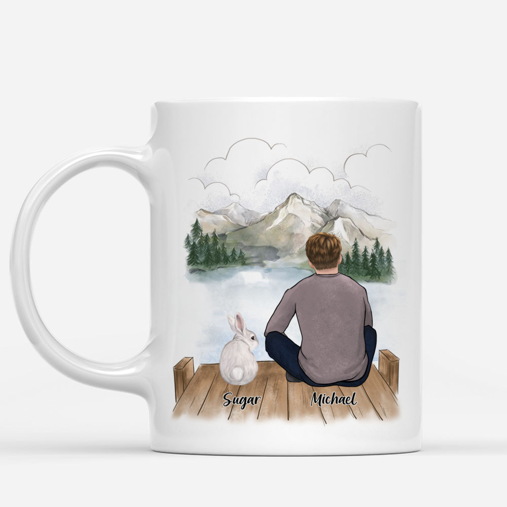 Personalized Rabbit  Mug - Man & Rabbit - Life Is Better With A Rabbit_1