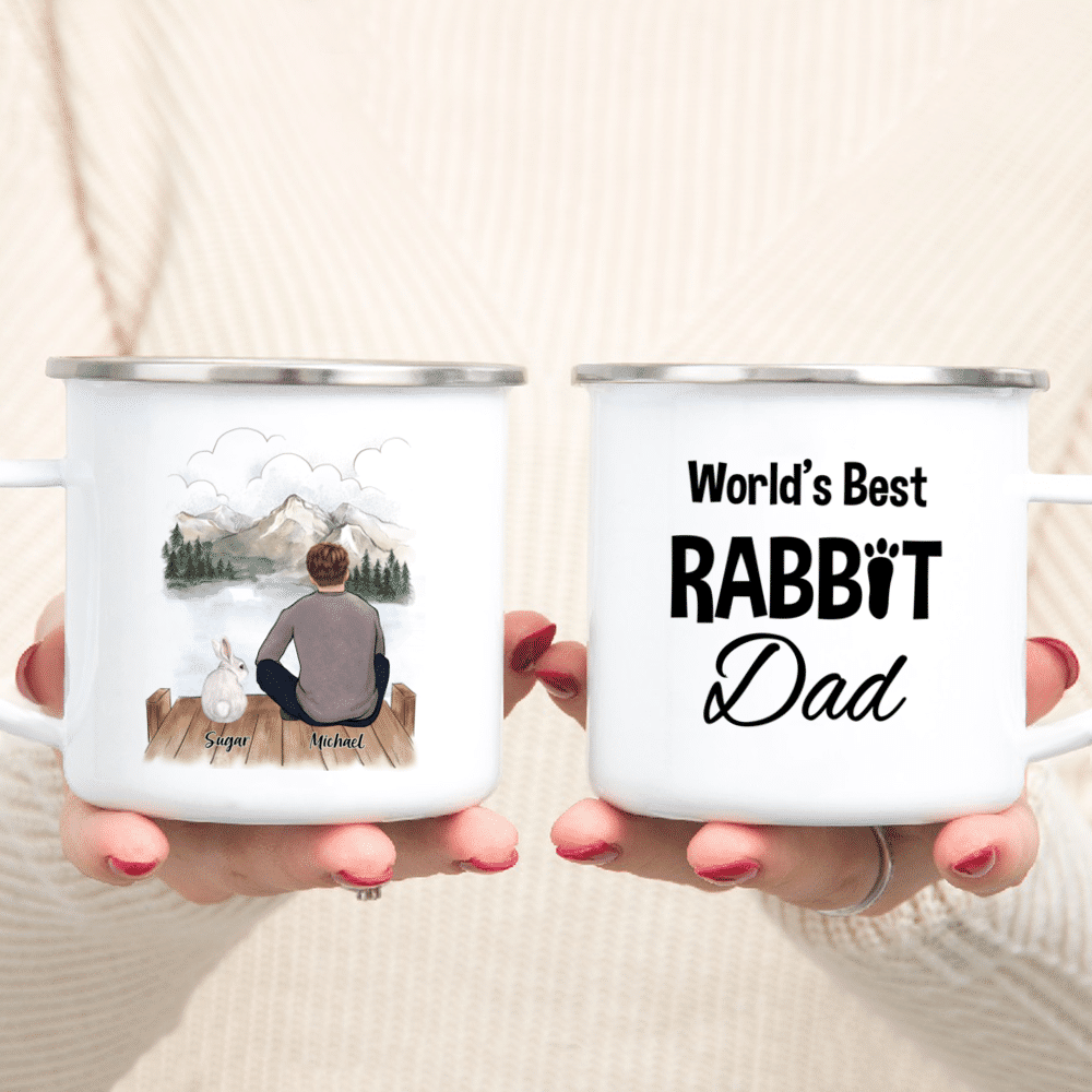 Rabbit Coffee Mug Ceramic, Rabbit Dad Mom Mug, Bunny Mug, Mug For Men –  Miette And Company