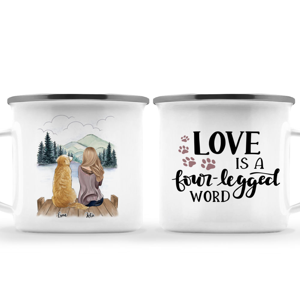 904 Custom Personalized Love Is A Four Legged Word Double Sided Coffee Mug, 11-oz