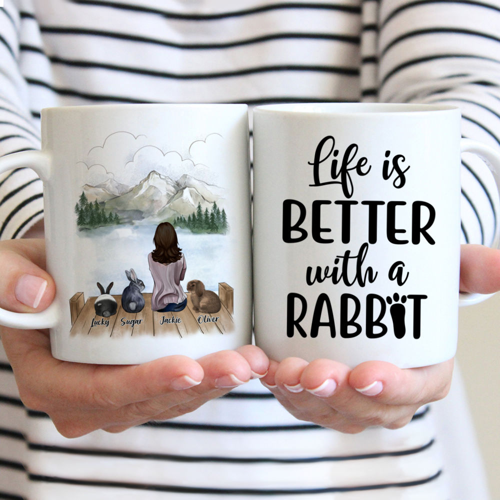Personalized Mug - Rabbit Mom - Life Is Better With A Rabbit (More Rabbit Breeds) - Mother's Day Gift For Mom, Wife