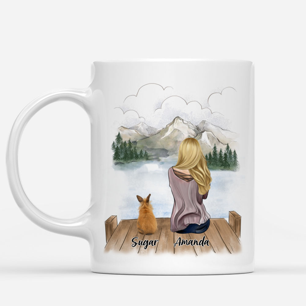 Personalized Mug - Woman & Rabbit - Life Is Better With A Rabbit_1