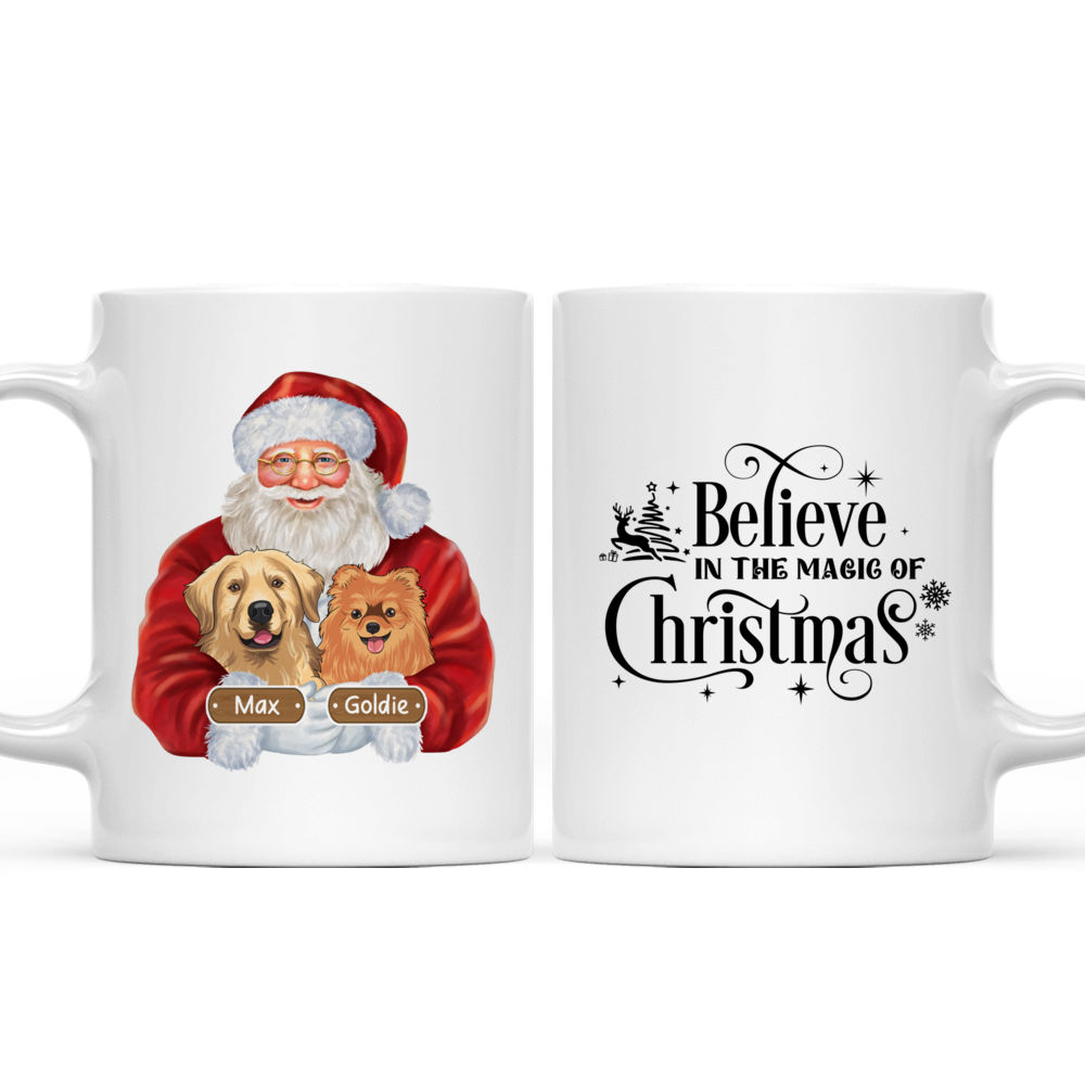 Christmas Dog Mug - Believe in The Magic of Christmas - Santa with Dogs - Mug_3