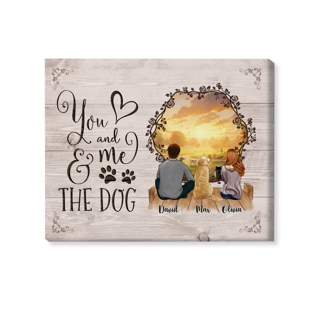 Personalized Canvas - You And Me & The Dog (36444) BG2 - Personalized Wrapped Canvas_3