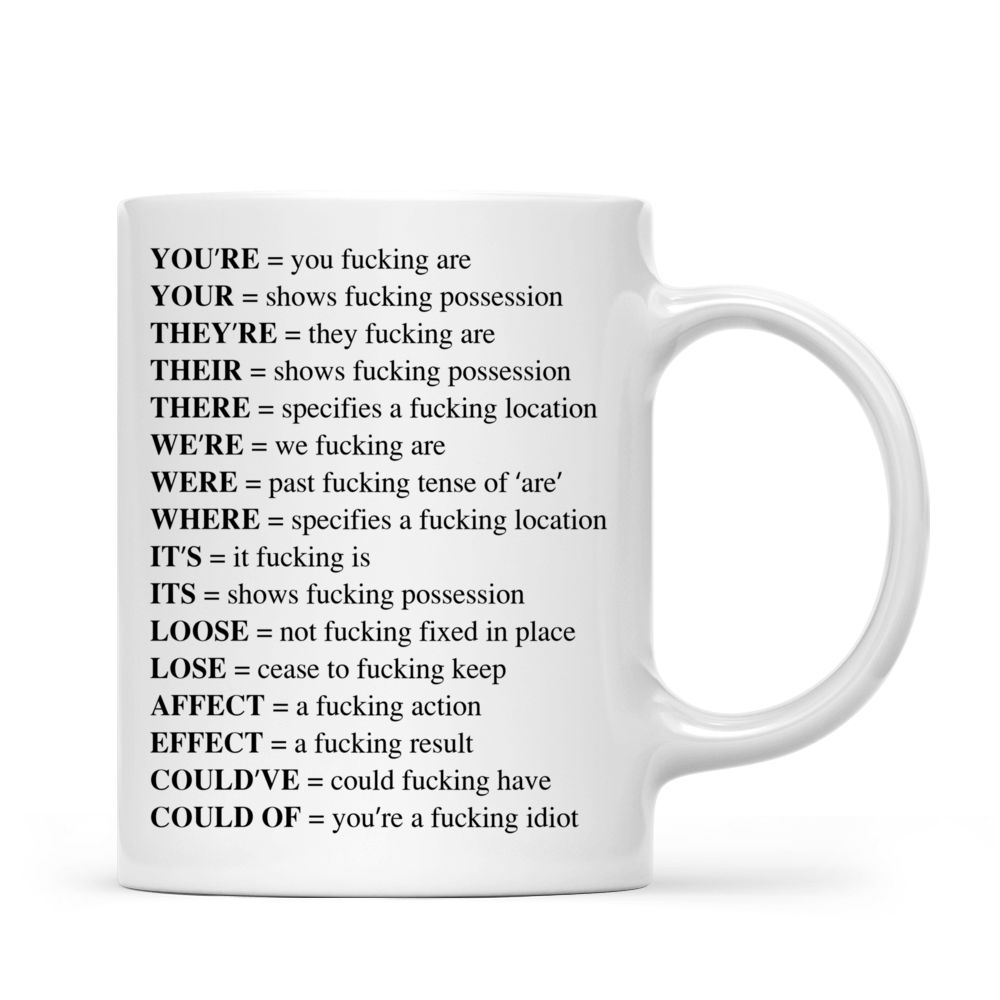 Funny Mug - FUCKING GRAMMAR RULES - Mug_1