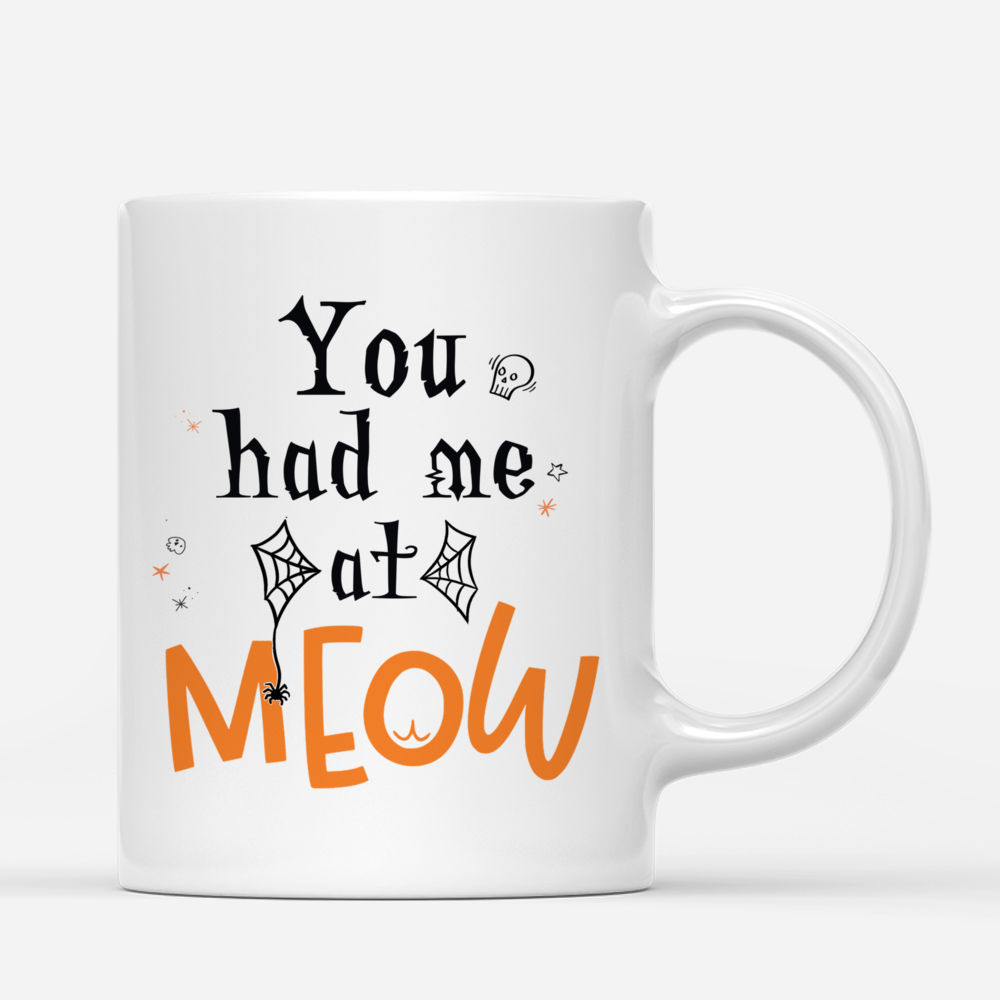 Personalized Halloween Mug - You Had Me at Meow (Girl & Cat)_2