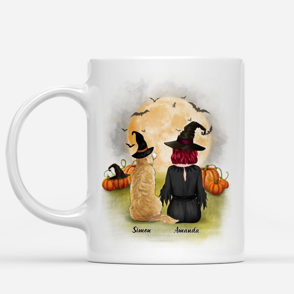 Personalized Mug - Halloween Dog Mug - I love you to the moon and back_1