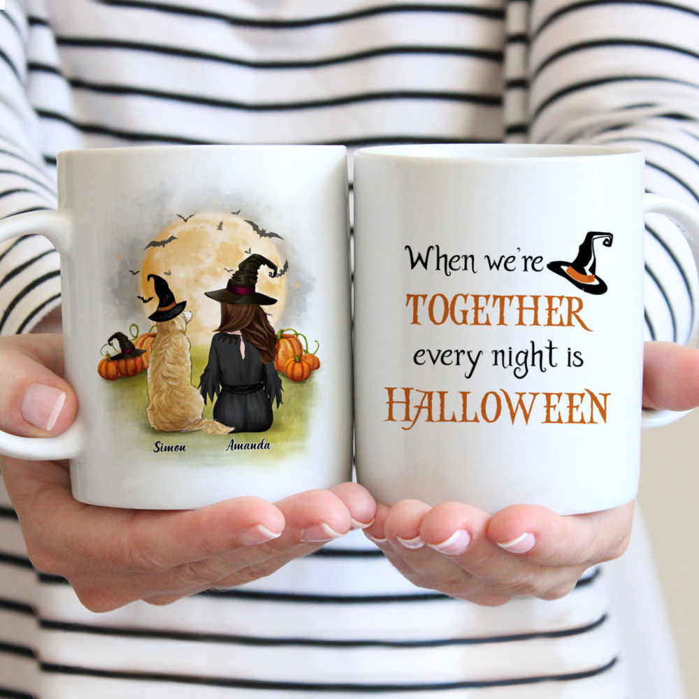 Personalized Mug - Halloween Dog Mug - When we're together every night is Halloween