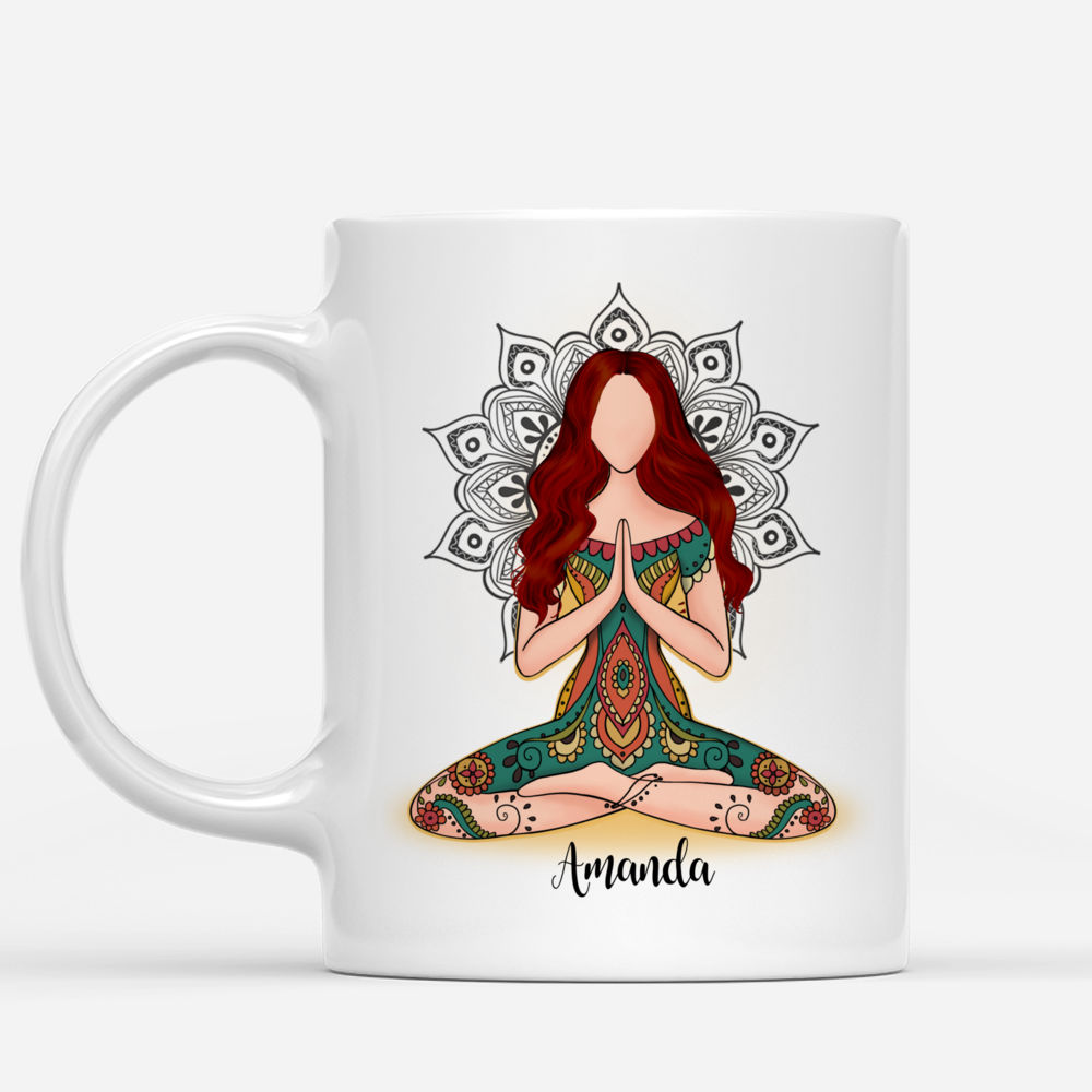 Yoga Mug - I'm Mostly Peace Love & Light - Personalized Mug_1