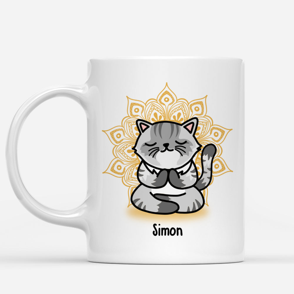 Personalized Mug - Yoga Cat Mug - Chill Out_1