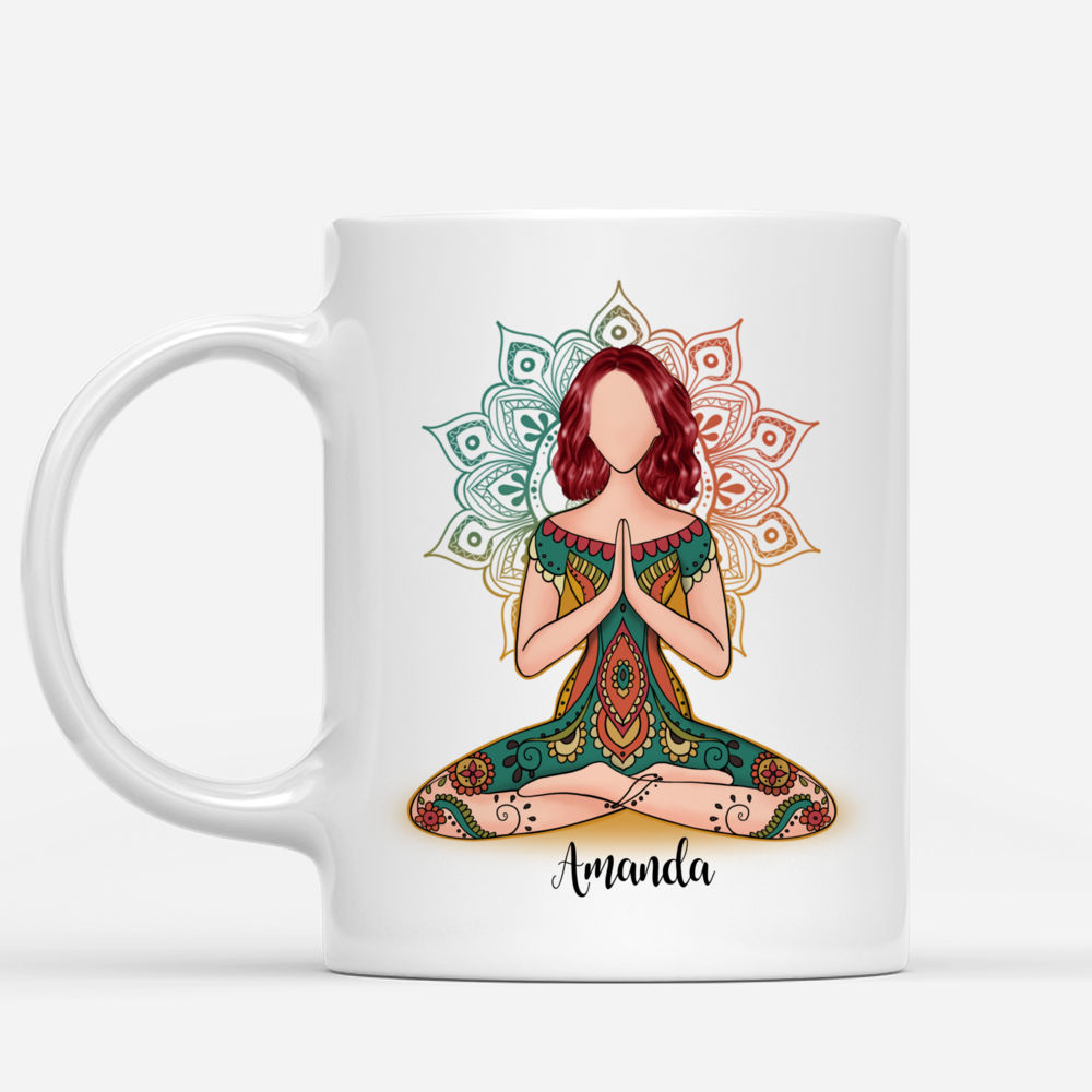 Funny Yoga Mug - The Path Of Inner Peace Begins With Four Words - Personalized Mug_1