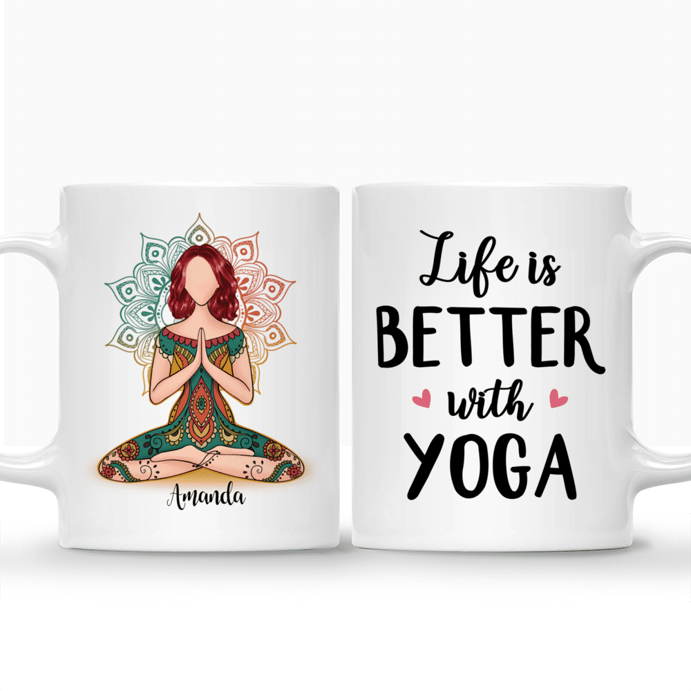 Zen Af Funny Meditating Cat Spiritual Yoga Gift For Women Coffee Mug