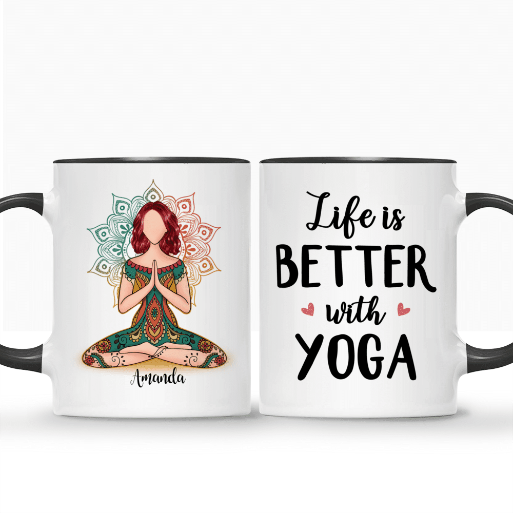 i just really like yoga ok funny yoga lovers gifts,yoga quotes this teacher  runs on coffee Sticker for Sale by SplendidDesign