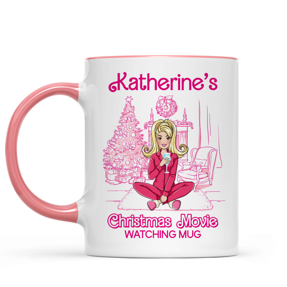 Pink Doll - My Christmas Movie Watching Mug - Christmas Gifts For Family (N3) - Personalized Mug_1