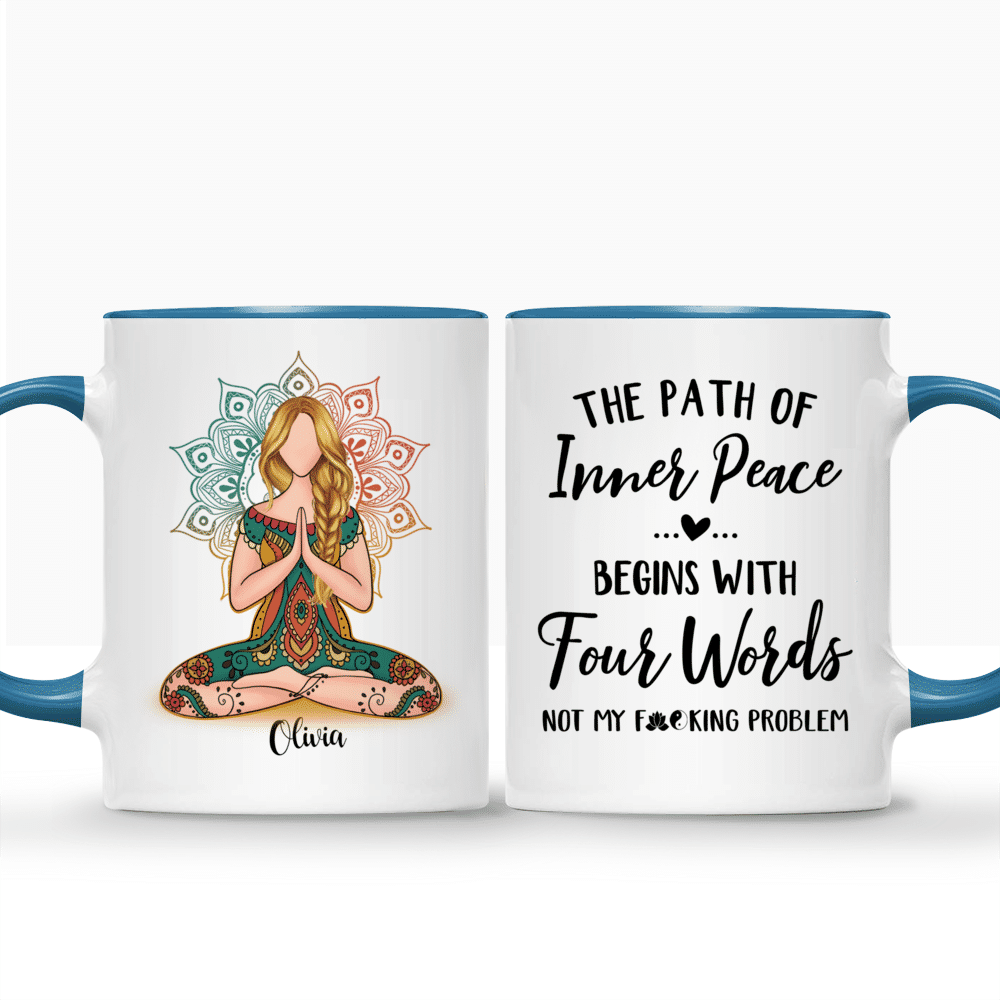 I'm Mostly Peace Love And Light - Personalized Yoga Mug