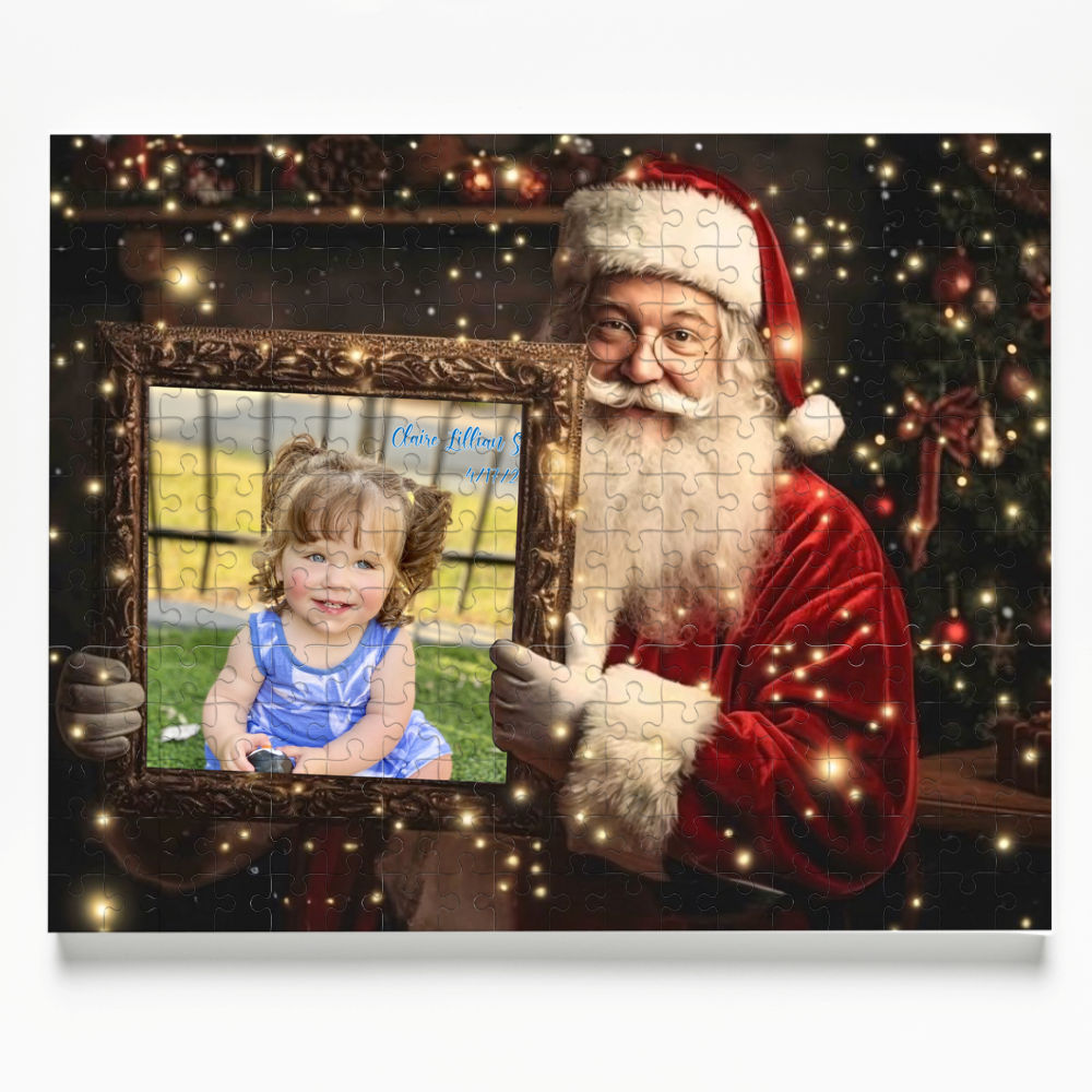 Custom Photo Puzzles - Christmas Santa Frame - Family Photo - Christmas Gift For Family, Custom Photo Gifts - Personalized Photo Puzzle_5