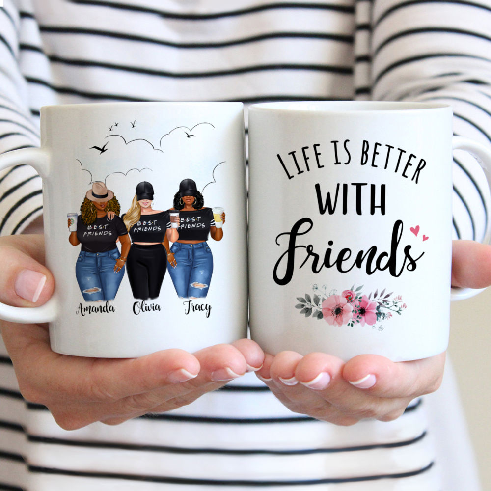 Personalized Mug - 2/3 Curvy Girls - Life Is Better With Friends