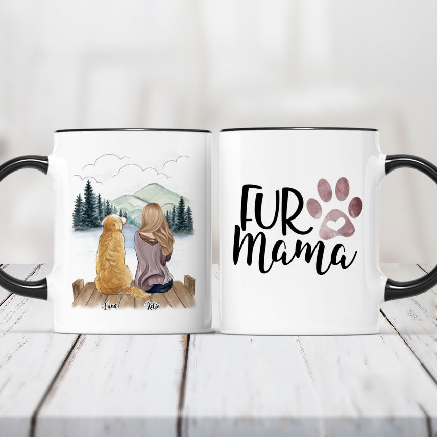 Fur Mama, Best Dog Mom Mugs, Customized Mugs for Dog Lovers, Personali -  PersonalFury