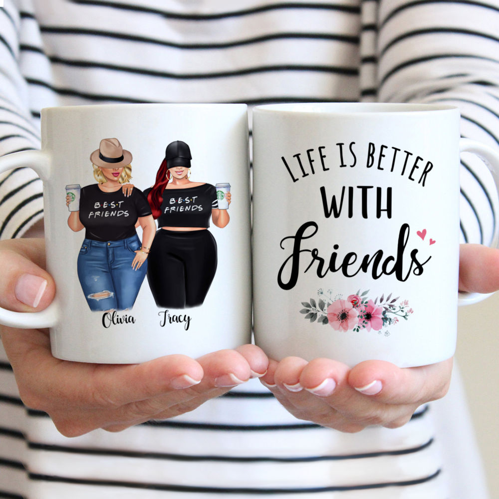 Personalized Mug - Curvy Girls - Life Is Better With Friends